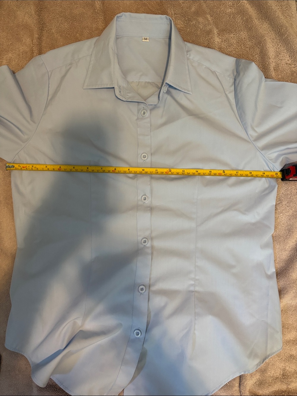 Classic Light Blue Women's Dress Shirt - Long Sleeve - Size M - Picture 8 of 8